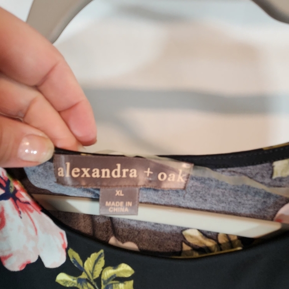 ALEXANDRA + OAK Women's Floral Short Sleeve Shirt Dress Size XL - Picture 3 of 5